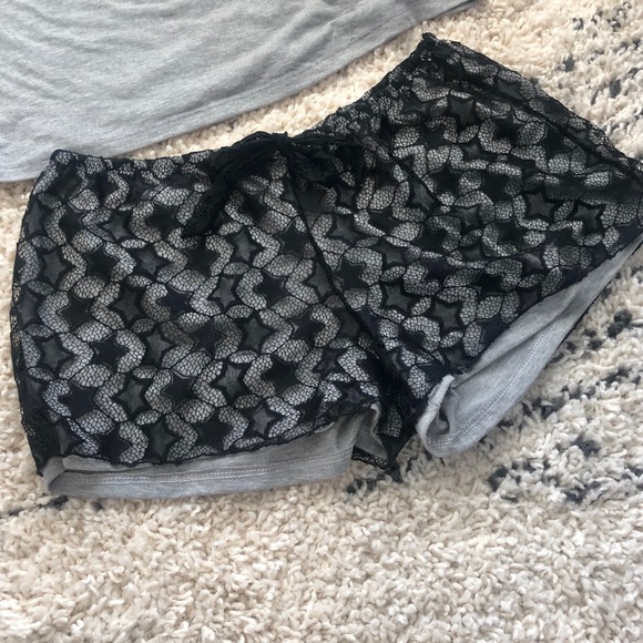 Star Lace + Soft Gray Tank and Shorts Lounge Set - Picture 3 of 7